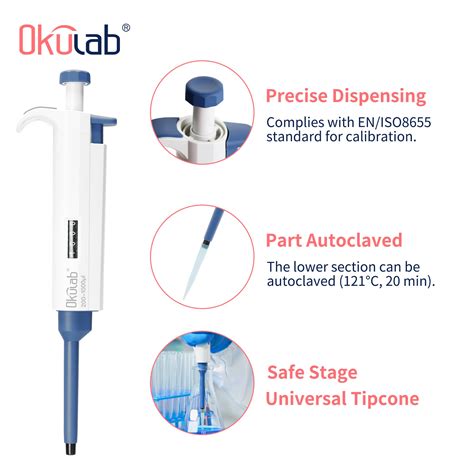 Mua Okulab Single Channel Micropipette 200 1000μl Manual Adjustable