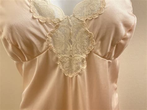 Vintage Lingerie S Teddy Antron Nylon Romper Lace Gem