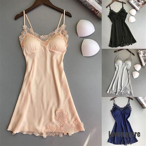 Women Sexy Lingerie Silk Lace Robe Dress Babydoll Nightdress Nightgown Sleepwear Shopee Malaysia