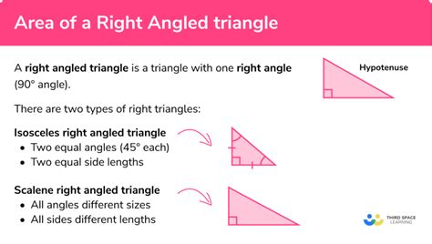 Area Of Right Angle Triangle Worksheet