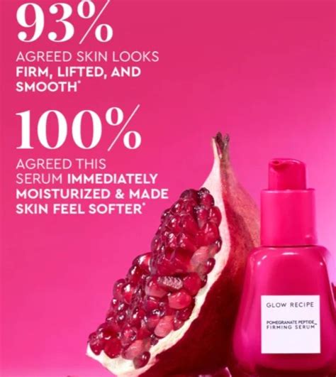 Brand New Glow Recipe Pomegranate Peptide Firming Serum 30ml The Glow Ph Beauty And Personal