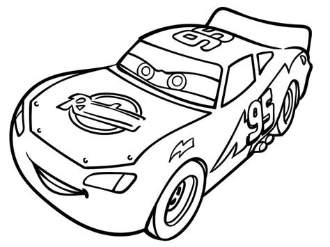 Lightning Mcqueen From Disney Cars Coloring Page Download Print Or