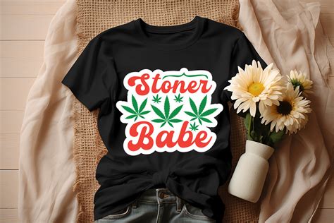 Stoner Babe Sticker Design Graphic By Merchtrends Svg Creative Fabrica