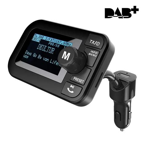 In Car DAB/DAB+ Digital Radio with FM Transmitter 87.6 107.9MHz 2.3 ...