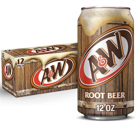 Aandw Root Beer Soda 12 Fl Oz Cans 12 Pack