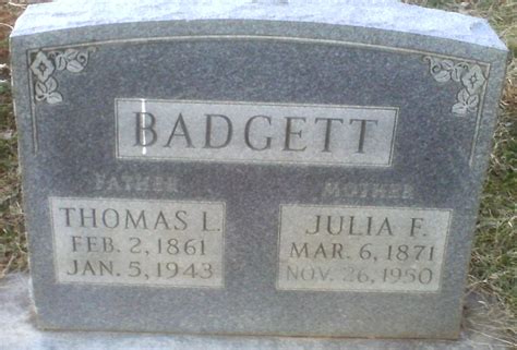 Julia Frances Williamson Badgett Memorial Find A Grave