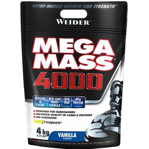 Weider Mega Mass 4000 4 Kg Para El Crecimiento Muscular Con Ofertas