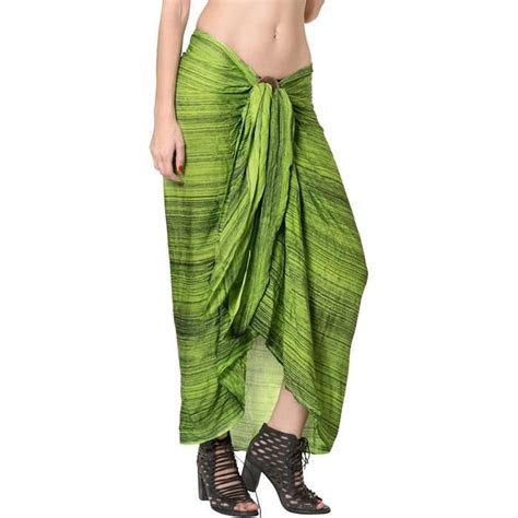 Robe De Plage Bikini De Plage Pour Femme Pareo Long Cover Up Tablier Wrap Swimsuit Sarong Vert