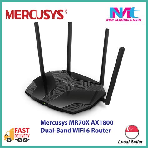 Mercusys MR70X AX1800 Dual Band WiFi 6 Router Powerd By Tp Link