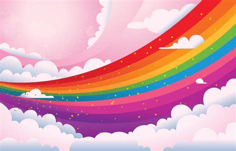 Beautiful Rainbow Background Template 13121960 Vector Art at Vecteezy