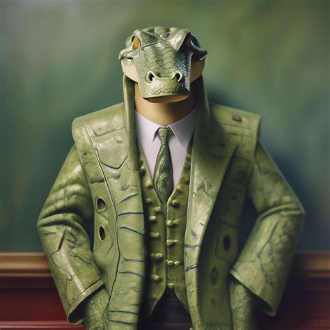 «Крокодил в пиджаке» — создано в Шедевруме