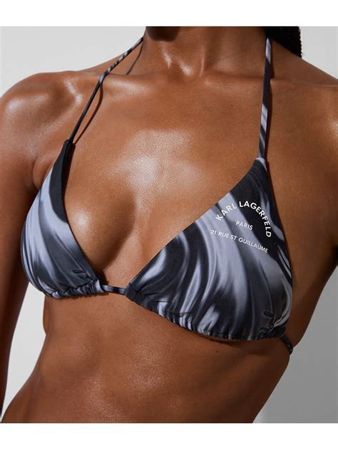 Karl Lagerfeld Biustonosz Bikini W Kolorze Czarno Szarym Najlepsze Wyprzeda E W Limango