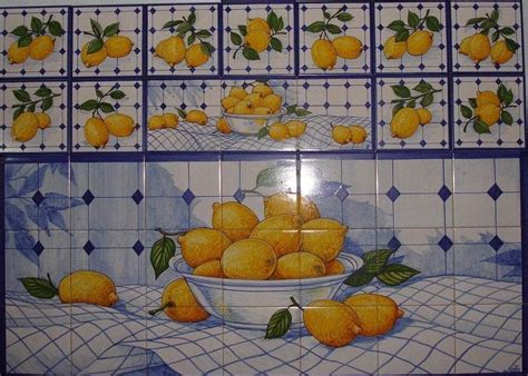 Kitchen Tile Mural Lemons Ref Pt410 Free Shipping Worldwide