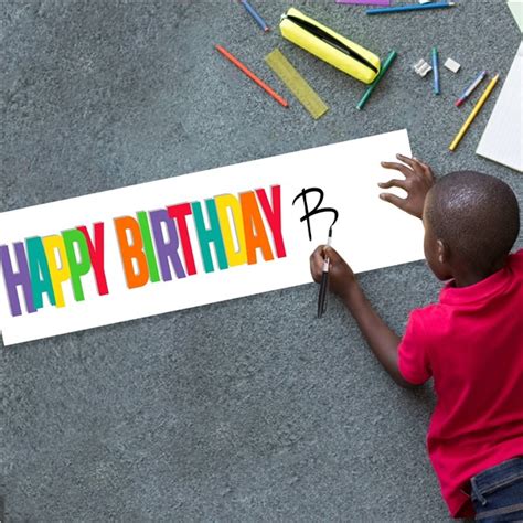 Happy Birthday Name Banner Decoration - Write Your Name