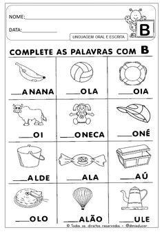 Atividade De Portugues Para Autista