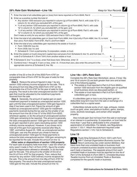 Download Instructions For Irs Form 1041 Schedule D Capital Gains And Losses Pdf 2023