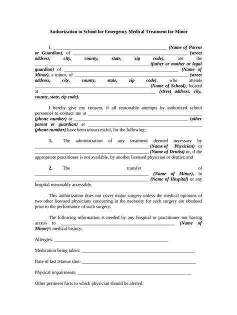 Emergency Consent Form Fill Out And Sign Online Dochub