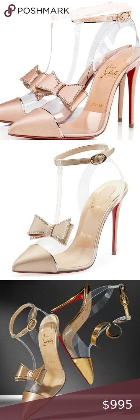 CHRISTIAN LOUBOUTIN Naked Bow 100 PVC And Satin Pumps