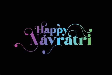 Happy Navratri colourful typography logo unit with black background. 12042759 Vector Art at Vecteezy