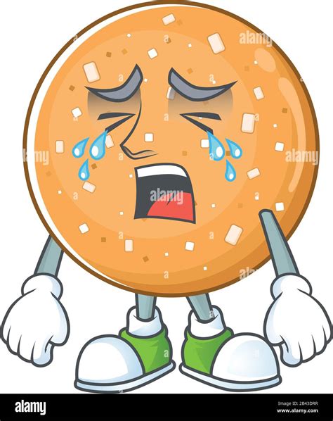 A Crying Sugar Cookies Mascot Design Style Stock Vector Image And Art Alamy