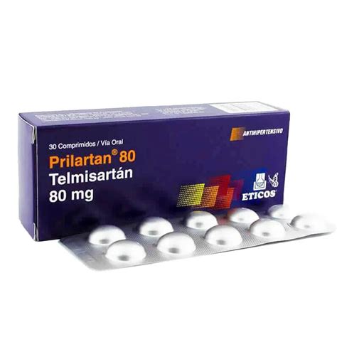 Prilartan 80 Telmisartán 80 mg - Contenido de 30 comprimidos | Punto Farma