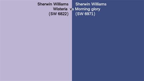 Sherwin Williams Wisteria Vs Morning Glory Side By Side Comparison