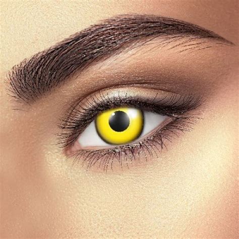 Yellow Contact Lenses (1 pair) - Lucifer - Halloween & Crazy Contacts ...