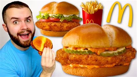 Trying McDonald’s NEW McCrispy Chicken Sandwiches! Honest Review ...