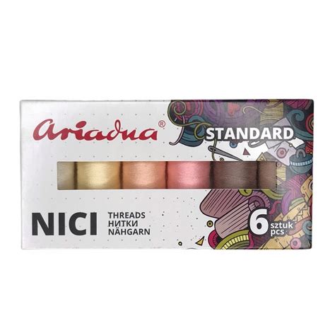 Zestaw Nici Do Szycia Ariadna Nude Cieliste Szt Allegro Pl