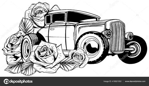 Black Hot Rods Clip Art
