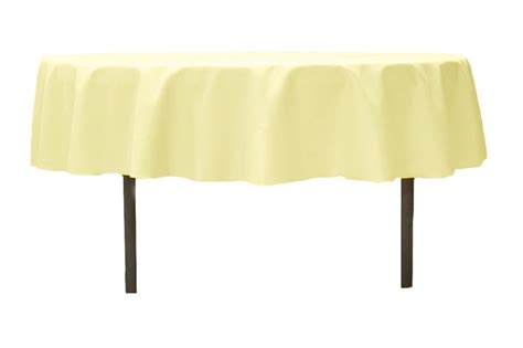 Polyester 90 Round Tablecloth Yellow