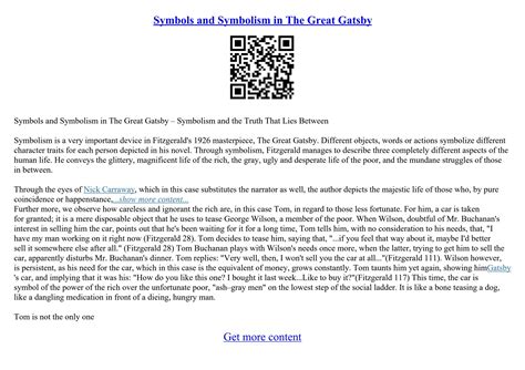 Nick Great Gatsby Symbols