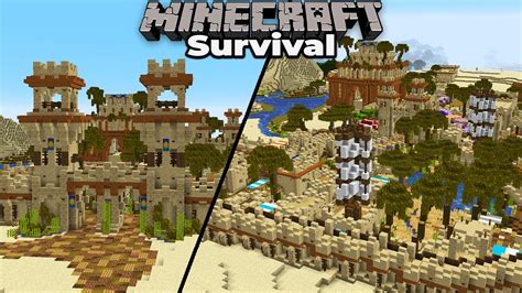 Minecraft 1 15 Survival EPIC Desert Village Gatehouse Wall YouTube