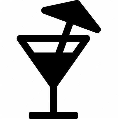 Alcohol Beverage Cocktail Glass Refreshing Roof Umbrella Icon Download On Iconfinder