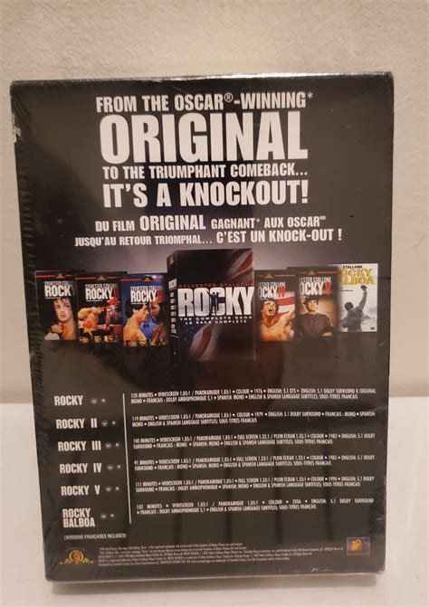 Rocky The Complete Saga Collection Dvd 6 Disc Set Widescreen