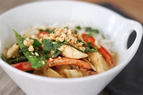 Thai Style Coconut Peanut Chicken Stir Fry Recipe Fab Everyday