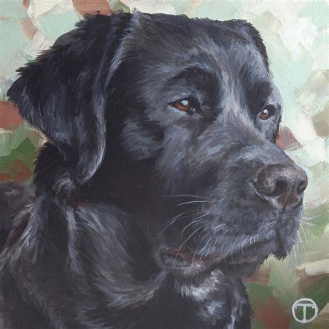 Black Labrador Painting By Olia Tomkova Fine Art America