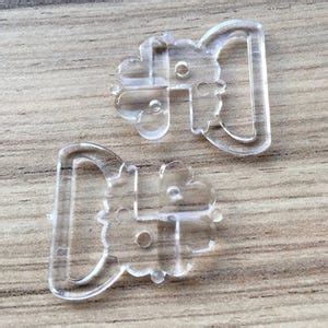 Clear Plastic Bikini Fasteners X Pack Sides Etsy
