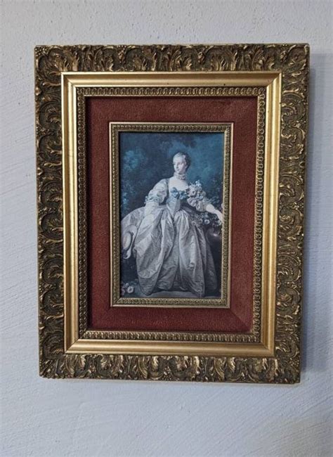 Vintage French Silk Print In The Style Of 18th Century With Etsy