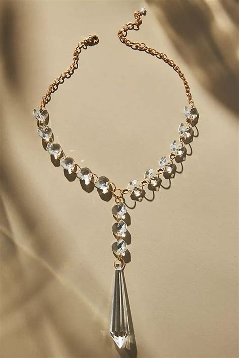 crystal  shape necklace anthropologie