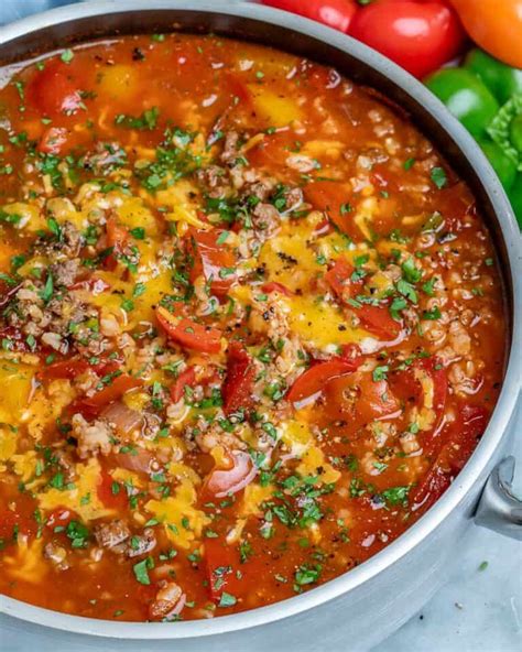 Easy Stuffed Pepper Soup Healthy Fitness Meals