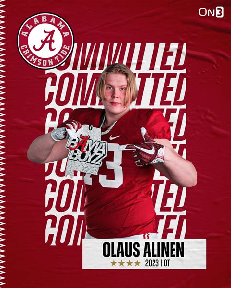 On3 Recruits On Twitter BREAKING 4 Star OT Olaus Alinen Has