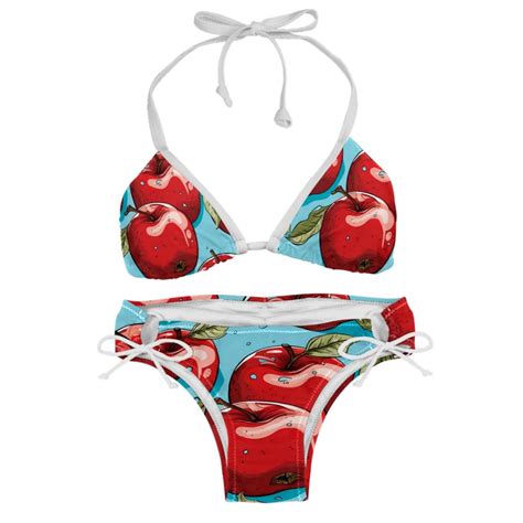 Fruit Detachable Sponge Adjustable Strap Bikini Set Two Pack Swimming Suits One Piece Swimsuits