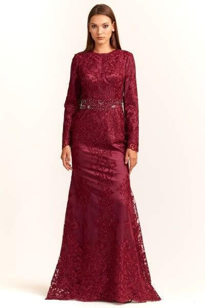 Kayra Nude Kemeri Taşlı Abiye Elbise ElbiseBul