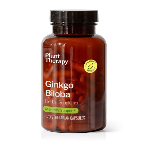 Ginkgo Biloba Pills Ginkgo Biloba Herbal Supplement Capsules Plant Therapy