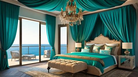 Premium Ai Image A Grand Modern Bedroom In A Luxurious Summer Villa