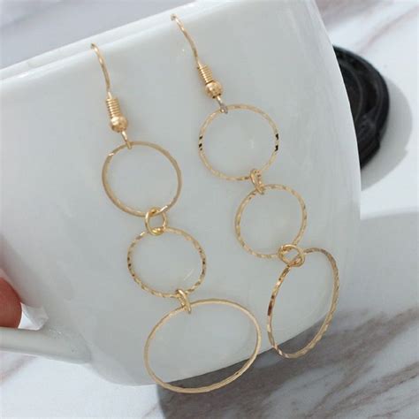 Buy Fabula Jewellery Gold Tone Delicate Loops Drop Fashion Earrings Online