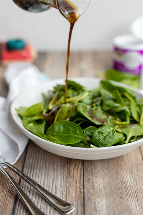 Balsamic Spinach Salad With Sea Salt Nourish And Fete