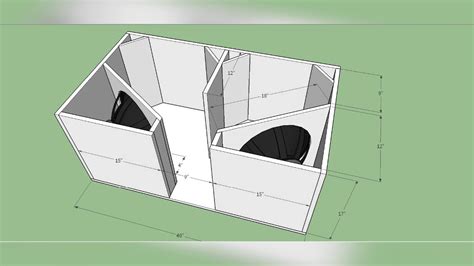 Box Plan Professional 4th Order Bandpass Bass Dual 15inch Subwoofer Box Youtube