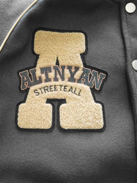 Loose Vintage Baseball Jacket Embroidered Letters Print Men Temu